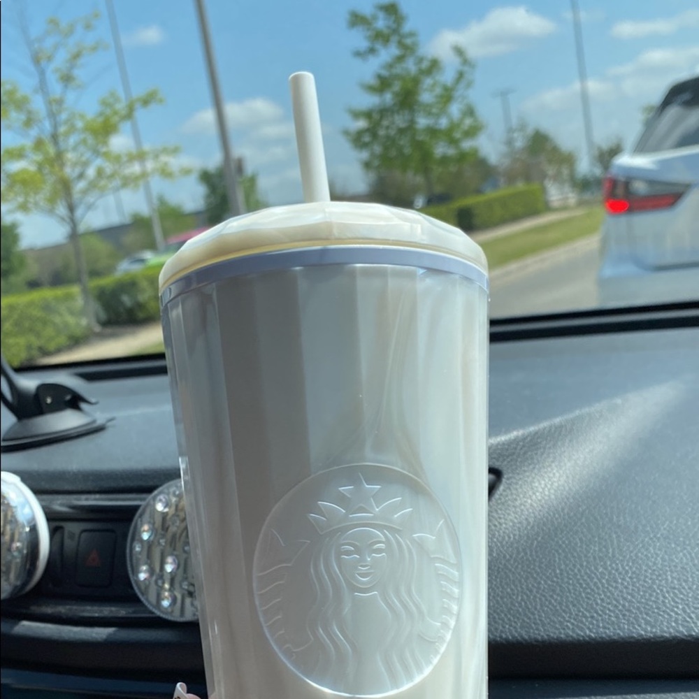 Starbucks white marble tumbler